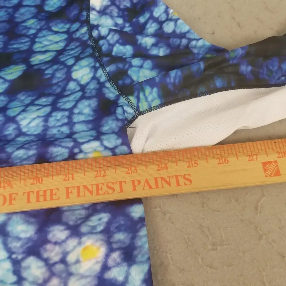 Reel Legends Shirt Mens XL Blue White Long Sleeve Fishing Gaiter REEL-TEC‎